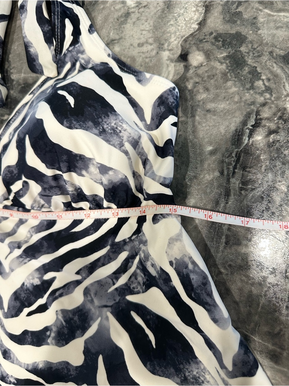 Catalina Black and White Zebra Halter Swim Coverup - Picture 5 of 11
